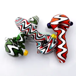 BERACKY FÄRG GLASS SPOON PIPE 4INCH HÖG KVALITET US Color Glass Rökrör Huvudglas Vattenrör Handrör för olje Dab Rigs