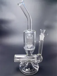 15 인치 유리 흡연 워터 파이프 물 담뱃대 인라인 및 팔 트리 퍼크 퍼콜 레이터 DAB RIG BONG MINI HEADY