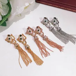 Fashion personality domineering street style tassels leopard Earrings party high quality women no reason to return271a