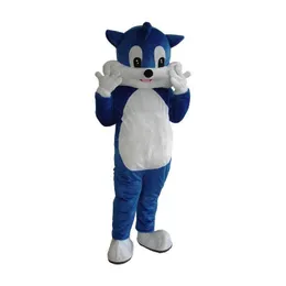 2020 Gorąca sprzedaż Nowy Blue Cat Maskotki Kostium Kot Mascot Costume Fancy Dress Christmas na Halloween Party Event