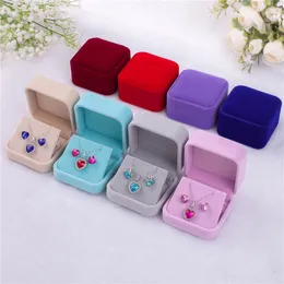 Engagement Velvet Ring Box Jewelry Display Storage Foldable Case For Wedding Ring Valentine's Day Gift Organizer yq02015