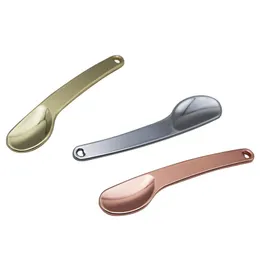 10 Ad Makyaj Spatula DIY Karıştırma Yüz Maskesi Kozmetik Mini Kaşık Güzellik Scoop Aracı Kozmetik Spatula Yüz Maskesi Kaşık DIY Göz 6cm