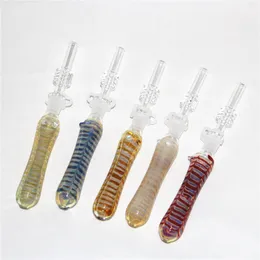 fumo all'ingrosso Nettare di vetro con punte al quarzo da 10 mm Kit Keck Clip Reclaimer Ashcatcher Nector