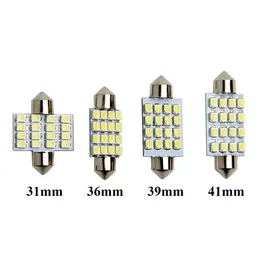 10PCSフェストゥーン31mm 36mm 39mm 41mm C5W LEDドーム電球16 SMD 3528車LEDインテリアライトオートマップリーディングランプホワイト12V2300