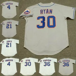 New York 21 Warren Spahn 24 Art Shamsky 29 Ken Singleton 4 Ron Swoboda 21 Cleon Jones 30 Nolan Ryan 36 Jerry Koosman Baseball Jersey