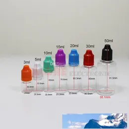 PET Transparent e cig E Liquid Bottles 10ml 15ml 20ml 30ml 50ml unicorn Empty Bottles Plastic Dropper Bottle Long Thin Tips For E-cigarette