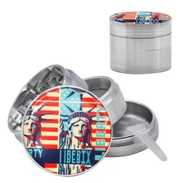 Herb Grinders 4 camadas de 50 mm de diâmetro de liga de zinco de tobacco Grinder Mutil Style Smoking Acessórios para fumar