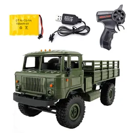 WPL B-24 telecomando camion militare fai da te fuoristrada 4wd rc auto 4 ruote buggy drive arrampicata GAZ-66 veicolo per il regalo di compleanno giocattolo Y200317
