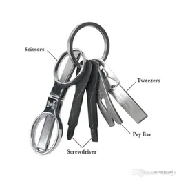 2pcs skruvmejslar Key Shape Precision Cast Steel Mini Slotted Keychain Pocket Reparationsverktyg Multifunktion C264
