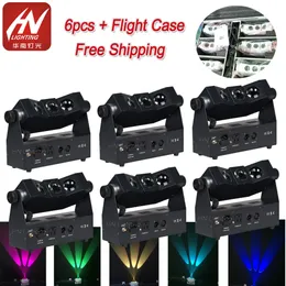 6 SZTUK DJ Effect Lights Wireless Rephlighting 3x10W RGBA 4IN1 DMX LED Przekładka ścienna Bateria Par Ponownie Disco Stage Light z Case Lot