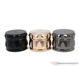 na venda New Style 40 milímetros liga de zinco sharpstone Grinder metal ouro Tobacco Crusher 4 Peças Diamante Forma lado côncavo Herb Grinder