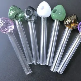 Tubi di fumo di vetro lunghi da 4 pollici da 300 pezzi Tubi di bruciatore di olio di vetro Pyrex multicolore Nuovo arrivo Tubi di tubo diritto di arrivo Accessori per fumatori SW42