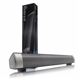 LP-08 Bluetooth Wireless SoundBar Barer Smart DesCKTOP USB-högtalare Subwoofer Dator Bass Stereo HiFi TF-kort med MIC 2 färger