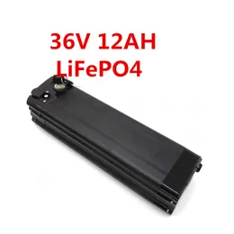 36V 12Ah 500W 350W e自転車電池実容量LiFePO4細胞銀魚43.8V 2A充電器トップ放電電池