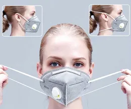 KN 95% Filtergesichtsmaske wiederverwendbarer Atem Respirator Ventil 6 Schicht Schutzmaske Designer Masken Mascherine Fashion Black Face Shield DHL