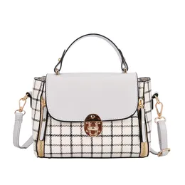 Beach Bags For Women 2020 Female Bag Wild Plaid Portable Square Bag Vintage Single Shoulder Handbags Bags Diagonal Package