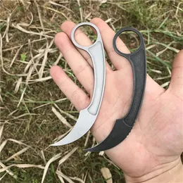 2020 Novas Facas de Garra Táticas Karambit 440C Branco/Preto Lâmina de Lavagem de Pedra Full Tang Cabo de Aço Com Kydex