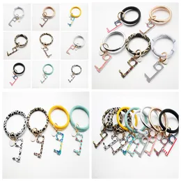 Fashion Keychain Armband Acrylic Non-Contact Door Opener Touch Key Hook Dörrhandtag Key Hiss Tool Party Favor Tillbehör RRA3351