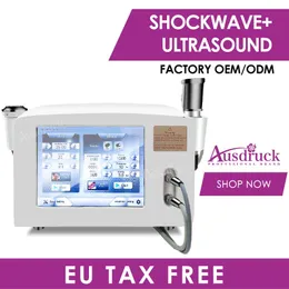 Fábrica de imposto da UE Extracorpórea Eswt Shockwave Shockwave Onda de choque Transmissores 12pcs Cabeça de trabalho Ultrassom terapêutico pneumático para fisioterapia