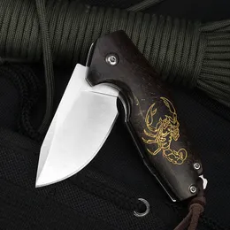 Mini Katlama Bıçak D2 Çelik Pocket Knife Kamp Av taktik Araçları