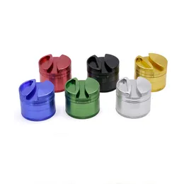 Concave Herb Grinder Metal Aluminium Alloy Tobacco Herbal Grinders 4 Layers 75mm Diameter Smoking Grinder GR298