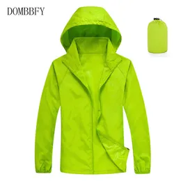 Fällbar Snabbtorkad Utomhus Camping Jackor Sommar Windbreaker Vattentät Vindtät Solskydd Tunn Fotvandring Hooded Jacket Coat