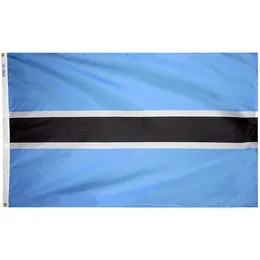 3x5 Botswana Flagga, National All Country Sate 3x5ft Screen Digital Utskrift, 100% Polyester Tyg, Gratis frakt