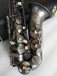 2020 SUZUKI ALTO SAXOPHONE E Planerad Matte Svart Nickelpläterad Professionell Musikinstrument Saxofon för Studentswith Munstycke