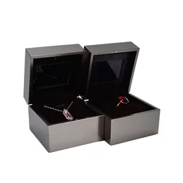 Hot Sale Stainless Steel Pendant Engagement Ring Smycken Box med ljus