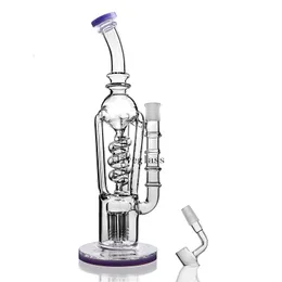 Build A Bong Tall Thick Hookahs Glass Dab Rigs Recycler Beakers Base Water Pipes With Arm Tree Perc Filter Percolator 14mm Joint