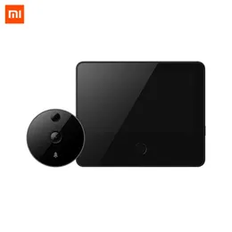 Xiaomi Mijia Smart Camera Doorbell Cat Eye Infrared Night Vision Face Detector AI Human Detection LCD Display Arbeta med MI App