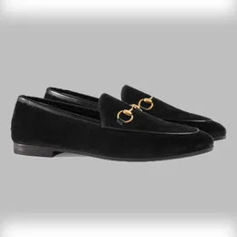 Dress Shoes leather for woman with box Jordaan shoes with box series velvet Dress Shoes for man Lok Horse buckle leather