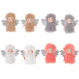 Bonecas pingente de Natal anjo de pelúcia bebê meninos meninas árvore de natal pendurado ornamento xmas árvore decoração de boneca