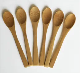 13cm träsked sylt kaffe baby honung bambu sked mini kök rör krydda verktyg 100st eppacket gratis