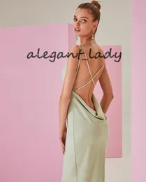 Sage Green Beach Sukienki z druhną 2023 Stylowy styl Seksowna Slit Letnia Święta Junior Maid of Honor Wedding Party Gown1890