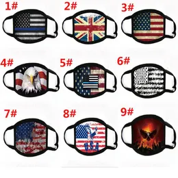 Maski twarzy Trump Amerykański Wybory Dostawy Pyłoszczelne Print Maska Uniwersalny dla Mężczyzn I Kobiet Flaga Amerykańska Maska Darmowa Wysyłka DA487