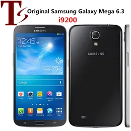 Renoverad Original Samsung Galaxy Mega 6.3 i9200 6.3 'Dual Core 1.5GB RAM 16GB ROM 8MP 3G olåst smart mobiltelefon