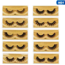 10 Pairs 3D Imitation Mink Hair Eyelashes Natural False Eyelashes Lashes Soft Fake Extension Makeup Tools Wholesale