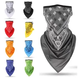 Hot Cycling Mask Outdoor Riding Fishing Sunscreen Full Face Mask Andningsbar Neck Cover Triangle Magic Scarf Designer Masks T2I51235