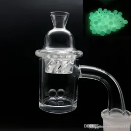 Mais barato prego Quartz Banger com giro Carb Cap e pérolas terp 10 milímetros 14 milímetros 18 milímetros Masculino Feminino Grosso banger Domeless prego para Dab Rig Bong