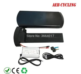 Free shipping 250W-1000W 48V 10Ah/11.6Ah/12.8Ah/13.2Ah/13.6Ah/14Ah rear rack Li-ion ebike battery for cargo bike with charger