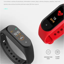 M4 Sports Fitness Smart Watch Colorful Waterproof Wristbands Blood Pressure Tracker Heart Rate Monitor Universal for iOS Android Phones