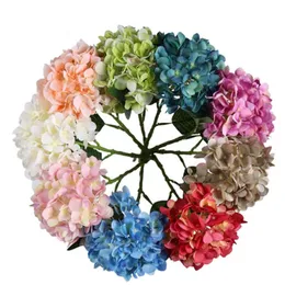 Fake Single Stem Round Hydrangea Flower Simulation Oversize Hydrangeas for Home Wedding Decorative Artificial Flowers