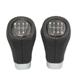 Car Gear Shift Knopp för BMW 3 5 6 Serie E36 E39 E46 E53 E60 E63 E83 E84 E87 E90 E91 E92 Läder 5/6 Speed ​​Shifter Lever