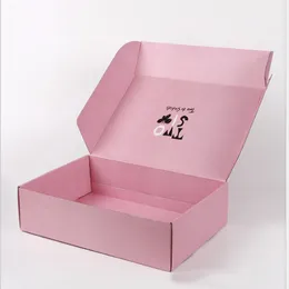 custom retail colored printing tuck top corrugated material shipping mailing boxes packaging for clothes