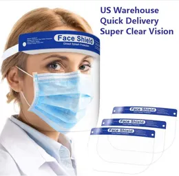 Clear Kids Thick Face Mask Shield With Elastic Loop Transparent Plastic Face Shileds Full Isolation Anti-Dust Cover Masks Fy8017