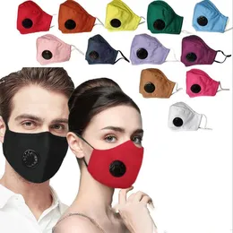 Face Masks Pure Color with Valve Cotton Face Mask Stereoscopic Reusable Face Mask Dust Proof Wind Proof And Haze Proof Printed Mas kLSK273