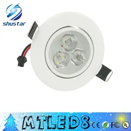 Dimmbare LED-Downlights mit 9 W und 12 W, weißem Körper, Hochleistungs-LED-Downlights, Deckeneinbauleuchten, CRI85, AC 110–240 V, mit Netzteil