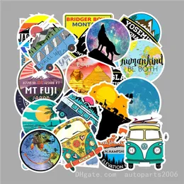 100 pcs / lote atacado estilo ao ar livre paisagem graffiti adesivos sem-duplicado impermeável adesivo laptop skate caderno bagagem carro decalques