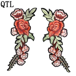 1個のカラフルな刺繍の花パッチバッジの女の子のティーンの鉄の刺繍の刺繍の刺繍パッチの服の刺繍パッチジーンズジャケット帽子縫い付属品
